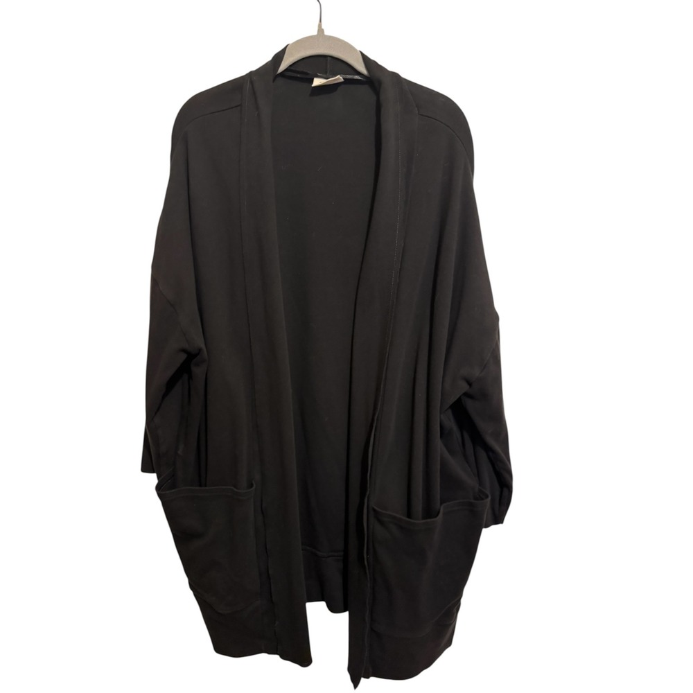 Pact Cardigan Women's XL/XXL Black Organic Cotton Minimalist Sustainable Layer